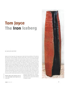 om Joyce The Iron Iceberg, Sculpture Magazine, Kathleen Whitney